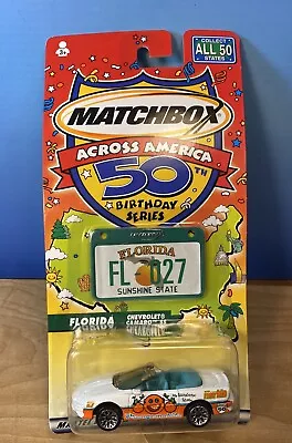 Matchbox Across America 50th Birthday Series FLORIDA 2001 CAMARO SS ORIG PKG !! • $2.99