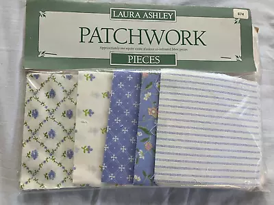 Laura Ashley Vintage Patchwork Pieces Sapphire Blue Made Great Britain NWT • $39.99