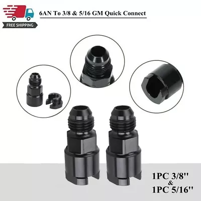 2x 6AN Fuel Adapter Fit For To 3/8 Or 5/16 GM Quick Connect W/Thread Female • $10.88