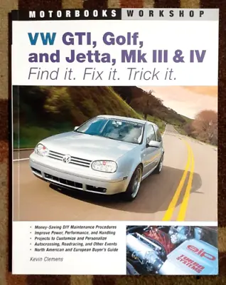 Volkswagen VW GTI/Golf/Jetta/Mk III/IV Motorbooks Workshop Manual • $19.95