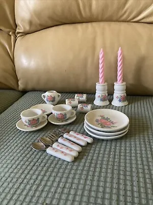 Vintage Mini Tea Party Partial Set/Floral 21 Pieces  • $8