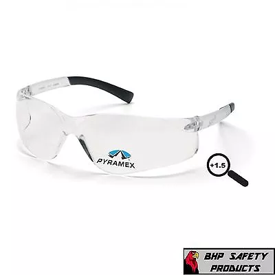 Pyramex Ztek Reader Clear Bifocal Safety Glasses +1.50 Magnification S2510r15 • $8.50