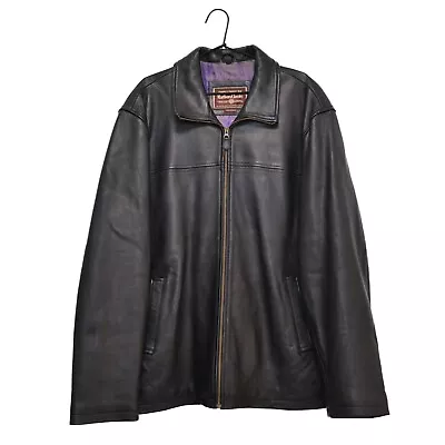 Marlboro Classics 100% Cow Leather Men’s Black Full Zip Jacket Size XXXL 3XL • $101.15