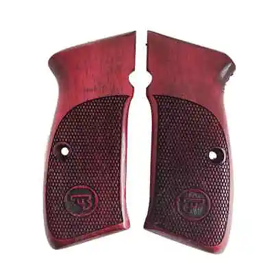 $29.99 • Buy CZ 75B CZ 85 GRIPS Pistol TURKISH Red WALNUT WOOD HAND MADE GRIP NICE Engraved
