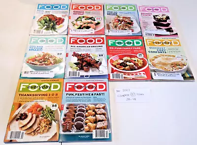 Martha Stewart Everyday Food Magazine Issues 39-48 Lot Of 10 Complete Year 2007 • $24.99