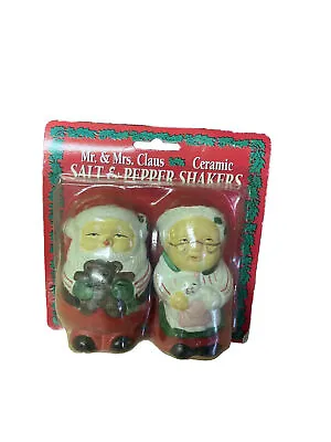 Vintage Mr & Mrs Santa Clause Ceramic Salt & Pepper Shakers. FREE SHIPPING! • $25