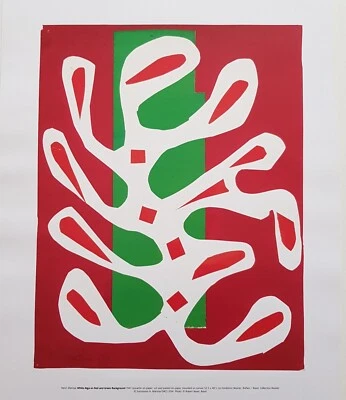 £24.99 • Buy HENRI MATISSE White Alga On Red & Green Background 1947, Robert Bayer Print 2014