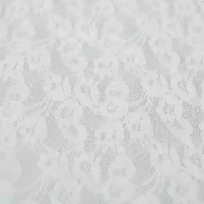 Romantic Floral Stretch Lace Fabric In Ivory • £0.99