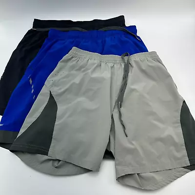 Oakley Mens Running Shorts S Performance Fit Tie String Black Blue Gray LOT Of 3 • $16.98