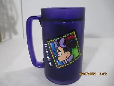 Disney Cup Mug Thermo Serv Plastic 6” Disneyland USA Vintage Purple Minnie Mouse • $11.95