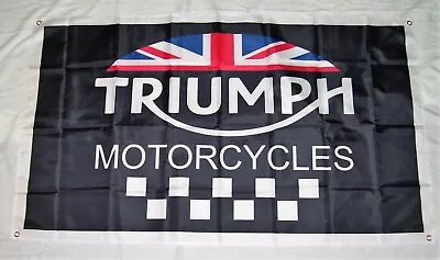 Triumph Motorcycle 3'x5' Flag Banner British Victory Polaris Man Cave Garage • $14.95