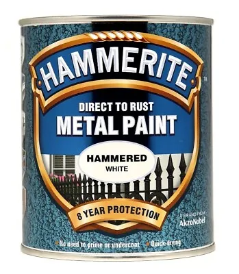 Hammerite Hammered Direct To Rust Metal Paint Black White & Silver • £10.70