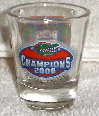 FLORIDA GATORS 2008 Bcs NATIONAL CHAMPS SHOT GLASS  • $11.98