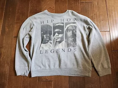 BIGGIE Notorious B.I.G TUPAC 2pac Eazy-E HIP HOP Legends SWEATSHIRT - Size M • $24.99