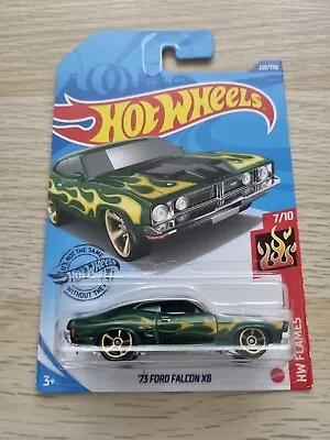 HOT WHEELS '73 FORD FALCON XB HW Flame Long Card / Sealed / New / Green • $10.50
