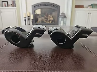 Vintage Pair Of Royal Haeger Music Notes Black Candlestick/Holders. Great Shape! • $19.99