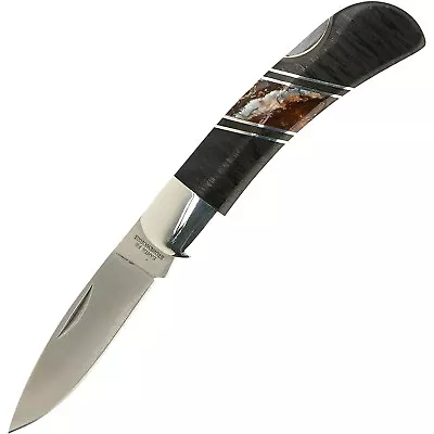 Sante Fee Stoneworks Mammoth And Bog Wood 3  Folding Knife • $99