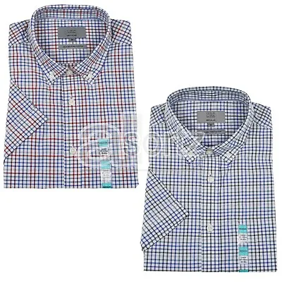 £14.99 • Buy Mens Short Sleeve Cotton Shirt M S L Pure Checked Smart Casual Holiday Summer