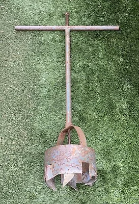 £35 • Buy Vintage Fence Post Hole Borer Auger Hand / Manual Soil Digging Tool