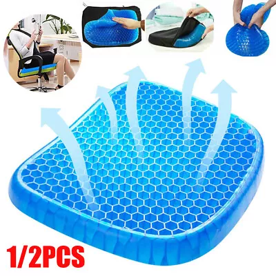 Gel Seat Cushion For Lower Back Pain Pressure Relief Office Wheelchair Car 1/2PC • $19.85