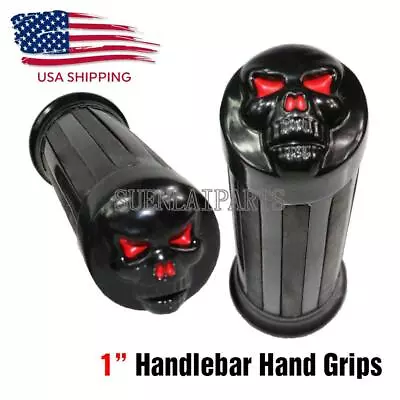 $33.43 • Buy 1  Black Handlebar Hand Grips For Yamaha Raider V Star 1300 1100 950 650 XV1900