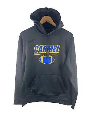 VINTAGE Carmel Football Hooded Jumper Mens Size L Grey Long Sleeve Pullover Nike • $49.95