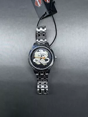 Harley-Davidson Women's Live To Ride Eagle Stainless Steel Watch Silver 76L194 • $250