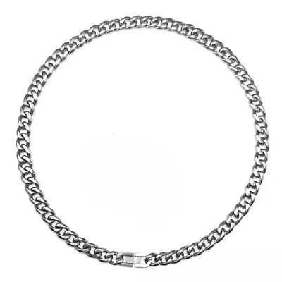 10.5mm Pure Titanium Curb Cuban Link Chain Necklace Bracelet For Men Polished • $57.39