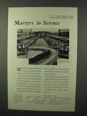 1929 General Motors Ad - Martyrs To Science • $19.99