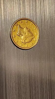 1851 Type 1 Liberty Head $1 Dollar US Gold Coin  • $155