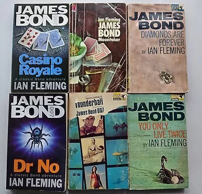 Ian Fleming Bundle Paperbacks James Bond In Accpetable Condition • £0.99