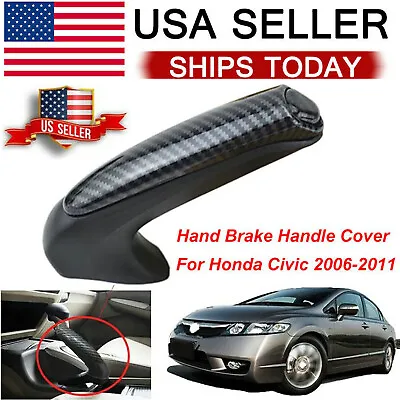 For Honda Civic Coupe Sedan 2006 - 2011 Carbon Fiber Front Hand Brake Trim Cover • $12.49