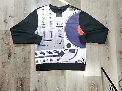Enyce Sweatshirt Mens Large Long Sleeve Pullover Crewneck DJ Turntable Graphics  • $22.45