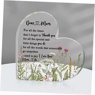 Mom Gifts For Mom From Daughter And Son Heart Keepsake Sign Best Mom Ever  • $19.18