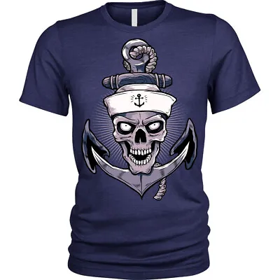 £10.95 • Buy Anchor Skull T-Shirt Unisex Mens