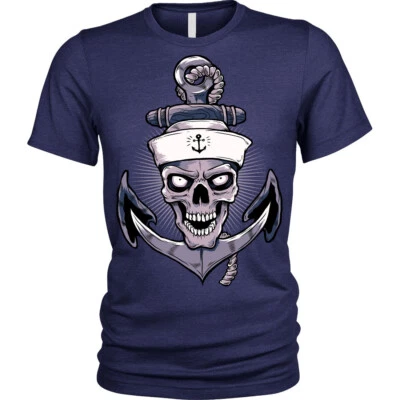 £10.95 • Buy Anchor Skull T-Shirt Unisex Mens