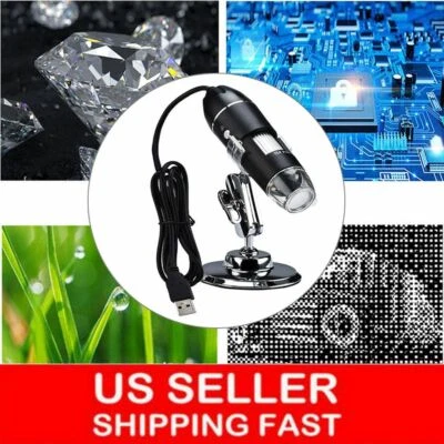 50X-1000X 8 LED Digital Microscope Camera Handheld USB Magnification Endoscope • $15.43