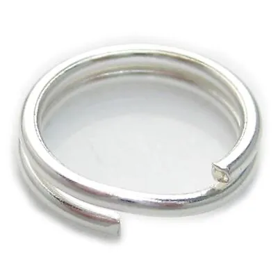 1 X 8mm Split Ring Sterling Silver .925 Charm Keyrings Rings • £2.48