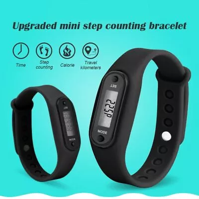 Tracker Exercise Pedometer Smart Bracelet Wrist Watch Pedometer Calorie Counter • $10.78