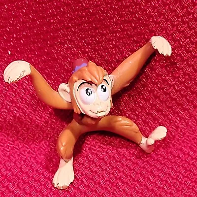 2  ABU Monkey Chimp Disney Aladdin 1992 Mattel Action Figure Toy Cake Topper VTG • $6.69