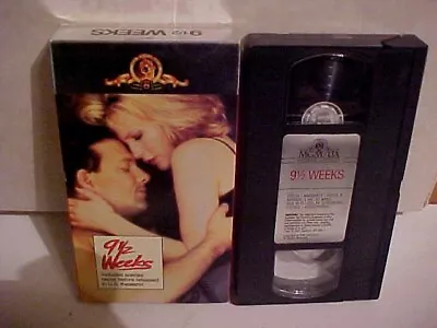 9 1/2 Weeks VHS (1987) MGM Home Video Mickey Rourke Kim Basinger Adrian Lyne G1 • $5