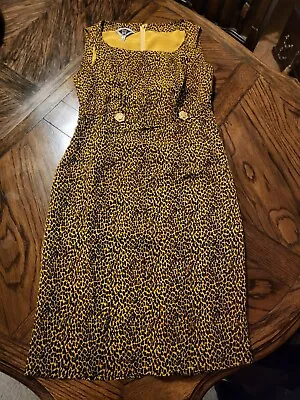 Gianni Versace Vintage Cheetah Print Dress Size 40 • $610.10