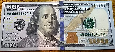 $100 Dollar Bill - 4 Of A Kind And 1 Triple -Fancy Serial Number (2013) • $160