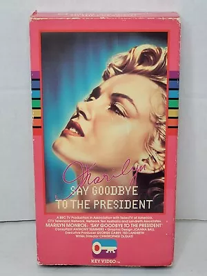 1986 Marilyn Monroe Say Goodbye To The President Vhs Tape Key Video • $9.95