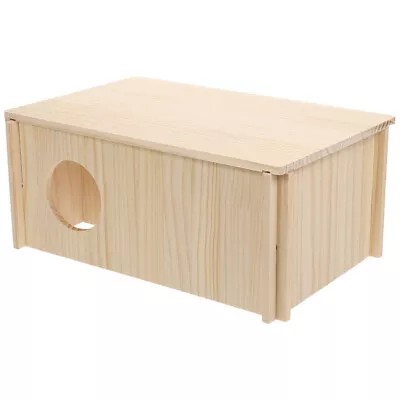 Wooden Hamster Hideout Multi Chamber Small Pet Room Play Tunnel Chews Toys-LM • £17.68