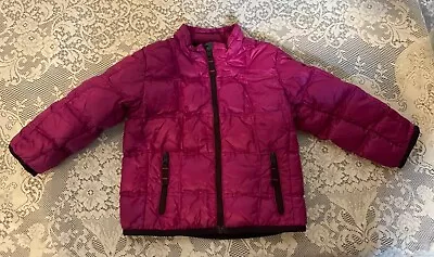 Eddie Bauer First Ascent 18M Pink 600 Fill Power Goose Down Hooded Puffer Jacket • $19.99