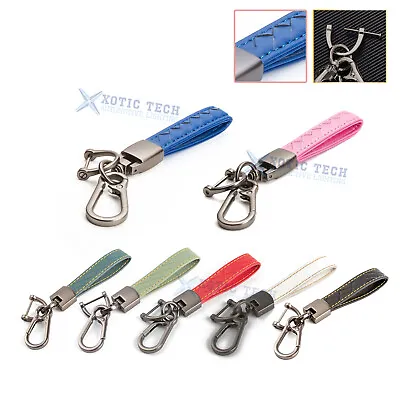 5 Color Luxury Leather Key Chain Loop Strap Holder Ring Hanger For Men/Women Car • $8.94
