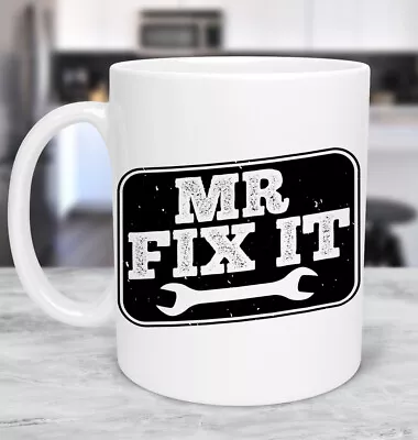 Mr Fix It Coffee Mug Fathers Day Gift Can Be Personalised Papa Pop Grandad • $13.95