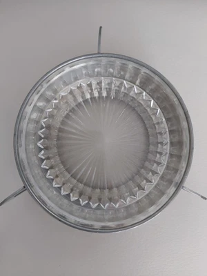 £15 • Buy H&h Warstone Art Deco Hammered Pewter & Cut Glass Butter Dish