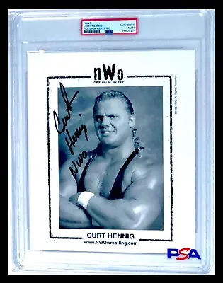 Wwe Nwo Curt Hennig Mr Perfect Hand Signed Promo Photo Encapsulated With Psa Coa • $1499.99